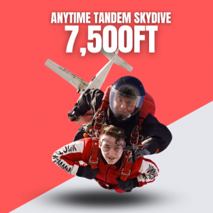 7,500ft Anytime Tandem Skydive